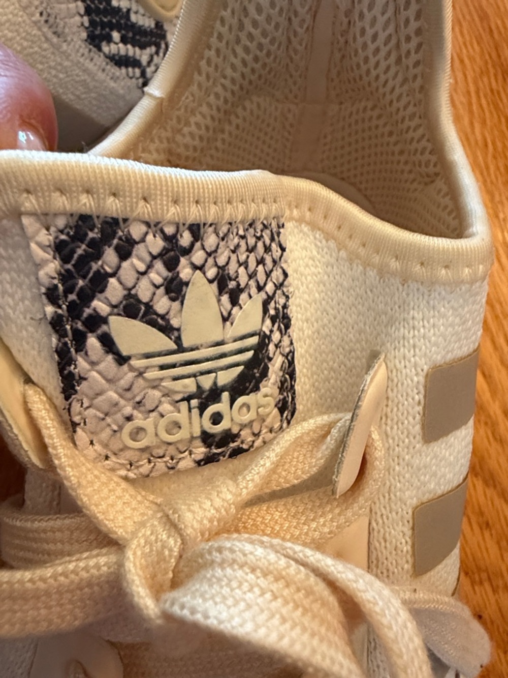 Adidas NMD with snakeskin / cream and gray color sneakers - Picture 2 of 8